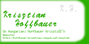 krisztian hoffbauer business card